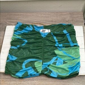 Tiger Mist Vibrant Green and Blue  Skirt